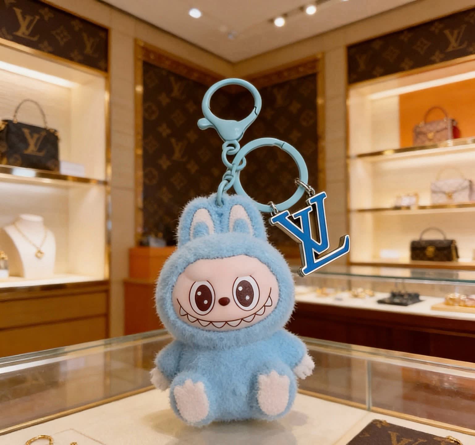 Louis Vuitton Blue Monster Keychain